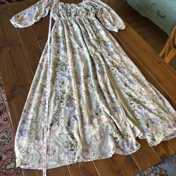 Baltic Born Florence Floral Maxi Dress in Sage Floral Smocked Bodice Size Medium - Picture 13 of 13